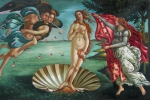 Venuše, mušle, obraz do bytu, reprodukce, slavný obraz