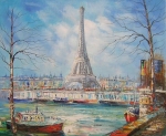 paříž, eifellova věž, obraz do bytu, dekorace interiéru