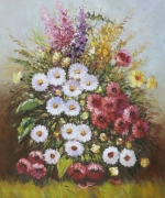 květinový motiv, fialová, kytka, zátiší s vázou, obraz na stěnu skladem